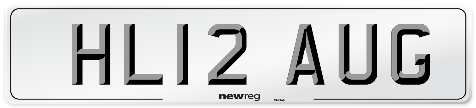 HL12 AUG Number Plate from New Reg